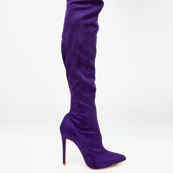 lavender suede boots